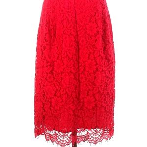 J.Crew formal  red lace skirt size 4 great for Valentine's Day/etc..